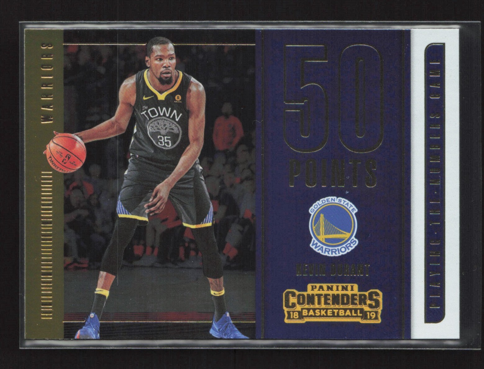 2018-19 Panini Contenders Playing the Numbers Game Kevin Durant #24 Golden State