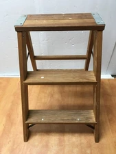 Werner Short Wood 2 Step Ladder  Rustic Farmhouse Deco 22" 2 foot