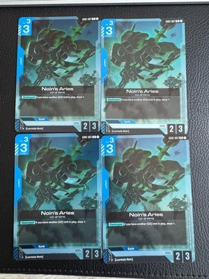 GD01-007 Noin's Aries Gundam Card Game TCG GCG Newtype Rising Playset x4 Blue Oz