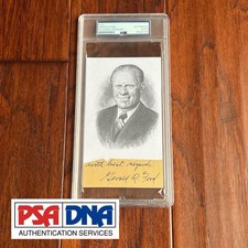 GERALD FORD Autograph President Engraved Portrait Signed * PSA/DNA