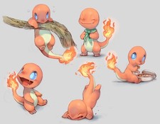 Anime Charmander Pokemon 11x17 Poster