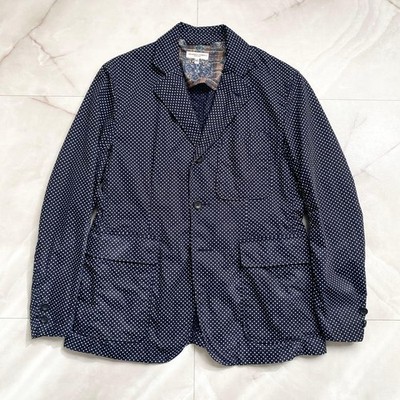 Engineered Garments Baker Jacket Navy Dot Pattern Cotton XS Men's  #FC ZCA