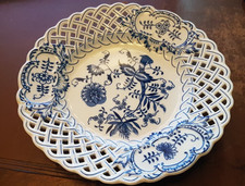 Zwiebelmuster Teller durchbrochen (d 27,5cm) - D Czechoslovakia