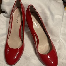 ALDO Womens Bright Red Stiletto Pumps Sz. 7.5 EU38