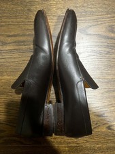 Gucci Mens Loafers Brown Leather Venetian Slip On 9 D US 9.5 Made in Italy