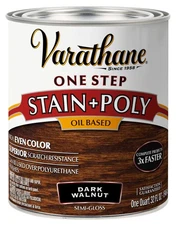 Varathane One Step Stain & Poly Oil Based Dark Walnut / 2 PACK