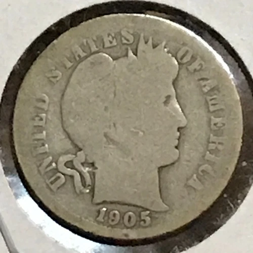 U.S. Barber Dime Good/AG 1905-O Micro "O"