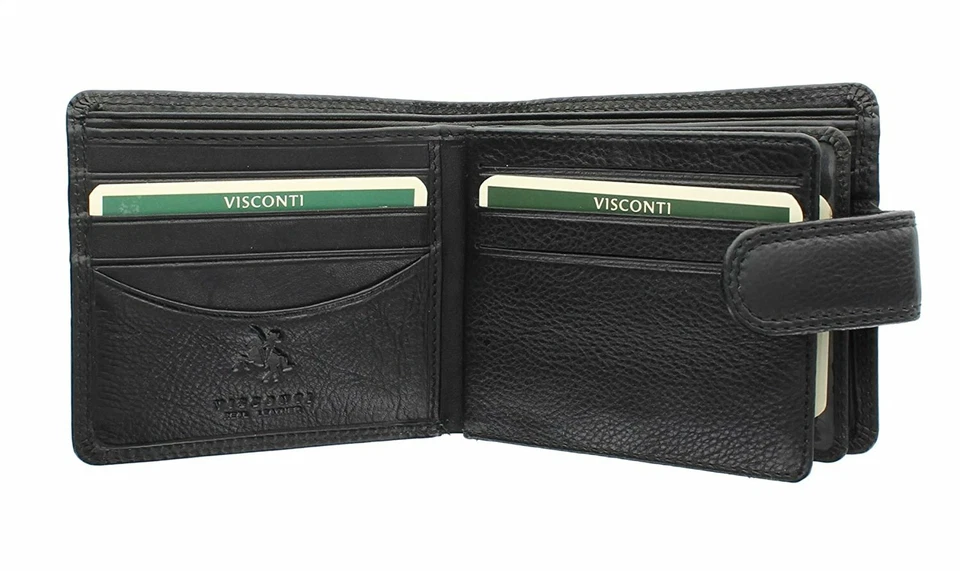 Personalised Leather RFID Black ID Wallet Best Man Daddy Engraved Men's Gift - Image 3 of 4