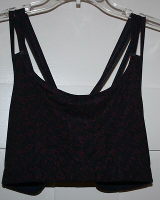 Gapfit Women's Sports Bra Strappy Black and Red Size XL