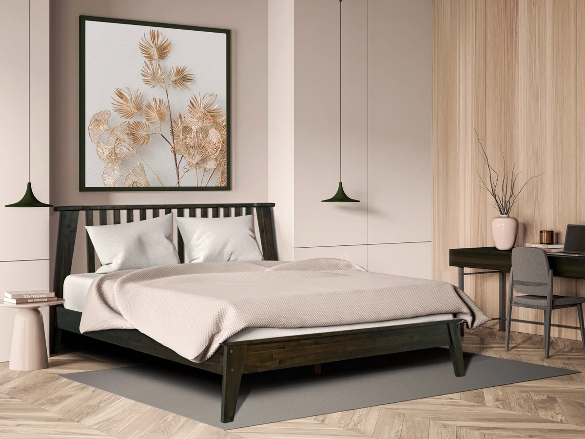 Mocha cheap bed frame