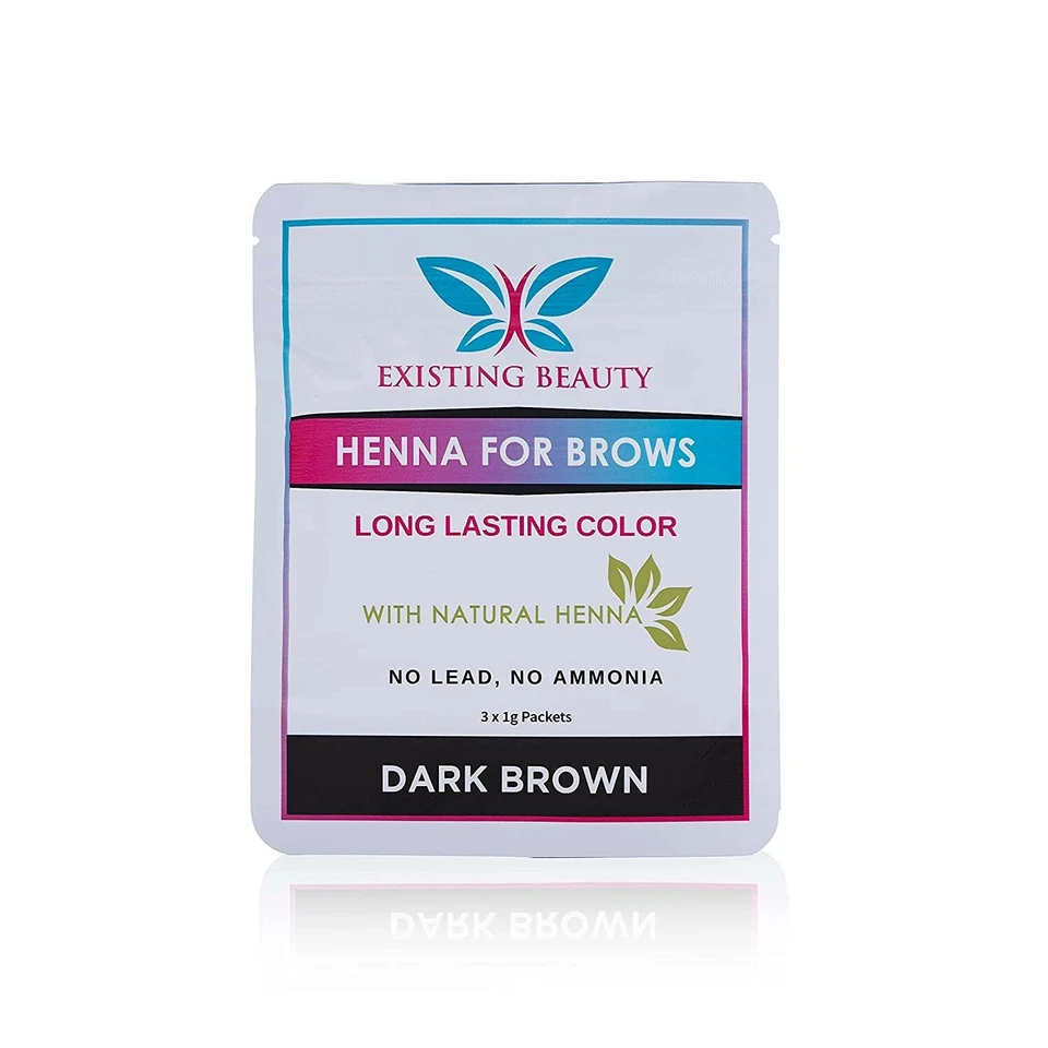 Dark Brown Eyebrow Henna for Eyebrow Color- Henna Brow Tint Kit 3 pack - Image 2 of 4