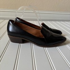 Madewell  Women's Black Patent Leather Frances Loafers Size 8.5 Office Career