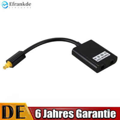 1 in 2 Out Optischer Splitter Digital Audio Optisches Kabel Verteiler für TV DVD