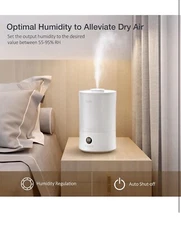 Grelife Humidifiers for Bedroom, 4L Top Fill Cool Mist Humidifier with Night