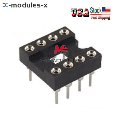 8 Pin Connector 100pcs 8Pin DIP SIP Round IC Sockets Adaptor Solder ...