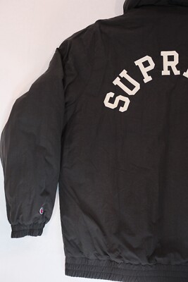 SUPREME FW15 CHAMPION PUFFY JACKET BLACK XL BRAND NEW BOX LOGO 