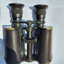 Ross-BINOCULARS-8 Power-Leather Case-No 25586- S.C McCULLOCH-Melbourne Club, AUS