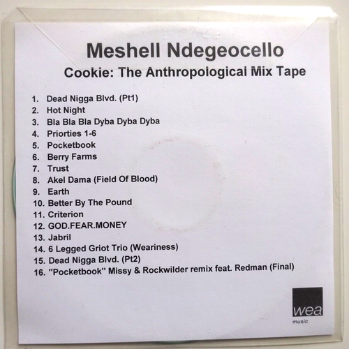 Meshell Cookies MESHELL NDEGEOCELLO : COOKIE, THE ANTHROPOLOGICAL MIX TAPE ♦ CD ALBUM ♦ ...