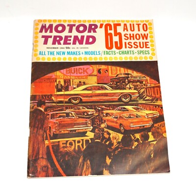 MotorTrend November 1964 '65 Auto Show Issue New Makes Models Specs etc EUC