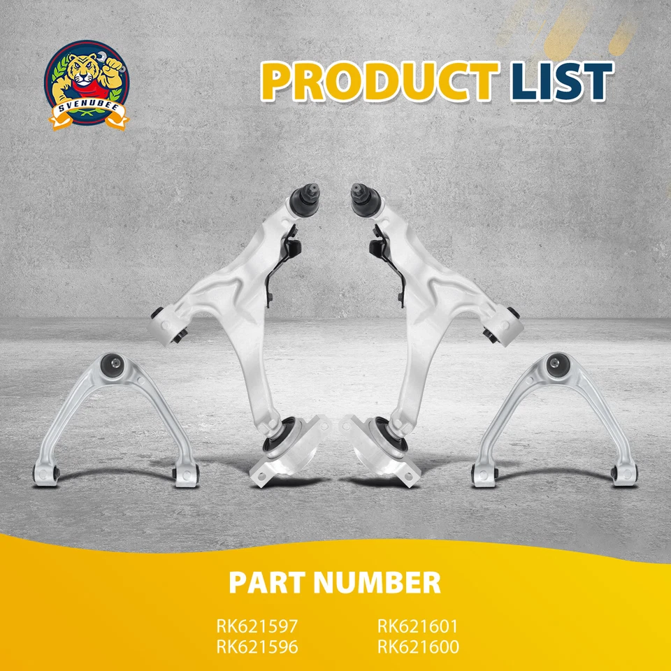 4x Brazo de control inferior superior delantero con conjunto de rótula para INFINITI G25 G35 G37 Foto 4 de 4