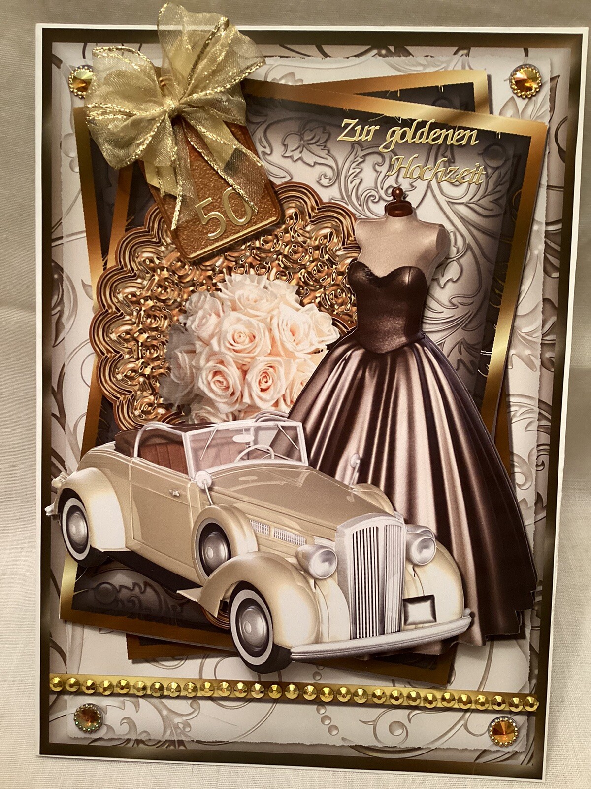 Grußkarten Glückwunsch Karten Zur Goldenen Hochzeit 50 Jahre Komplett Handarbeit