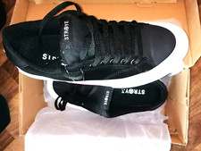 STRAYE Men`s Stanley Leather Suede Trainers Black UK 7