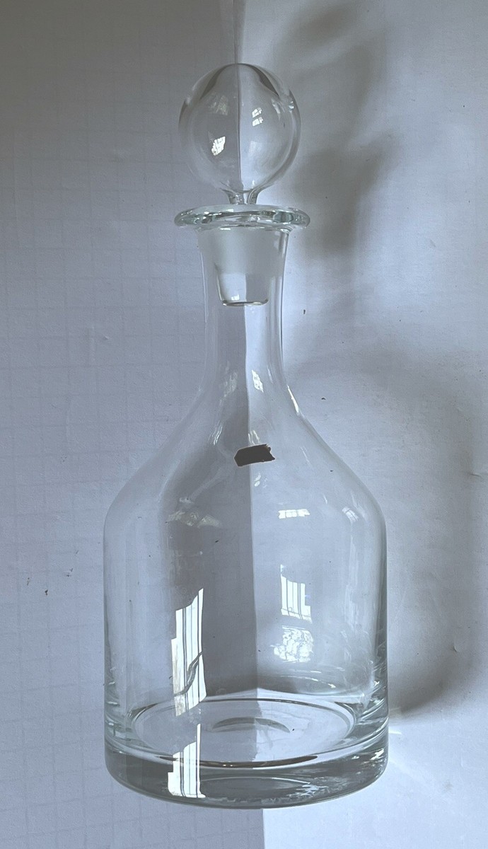 Vintage Old Murano MCM Blown Glass Liquor Decanter w label