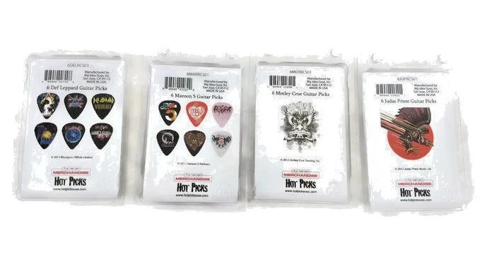 HOT PICKS GUITAR PICKS (6) Choose: Def Leppard Judas Priest Maroon 5 Motley Crue - Image 2 of 4