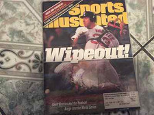 SCOTT BROSIUS AUTOGRAPHED 1999 SPORTS ILLUSTRATED/YANKEES 