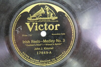 John J. Kimmel - VICTOR 17849 - Irish Reels - Medley No. 3 & No. 4 - Accordion
