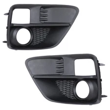 Pair Fog Light Black Bezels Trim Cover Set For 2015 2016 2017 Subaru WRX STI