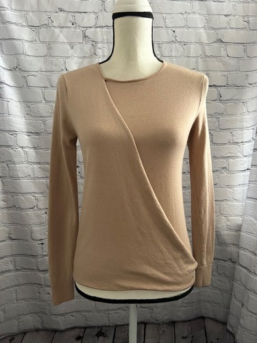 THEORY Beige Wool Silk Sempra Fluidity Pullover Sweater Size Small