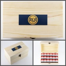 RCA Vacuum Tube Storage Wooden Box 18pcs free boxes for 6SN7 6EM7 6J5 6J7 6SQ7