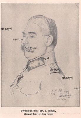Lieutenant General Stephan von Nieber - 1915 ~12x18cm