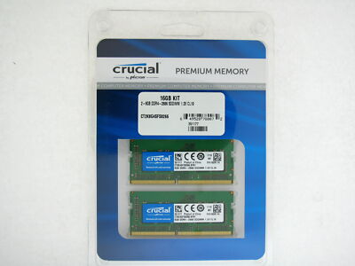 Crucial 16GB DDR4 KIT 2x 8GB 2666 MHz PC4-21300 SODIMM 260-Pin