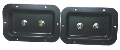 (2) Two Steel Speaker Jack Plates Switchcraft 1/4'' #11 Female Phono Connectors 