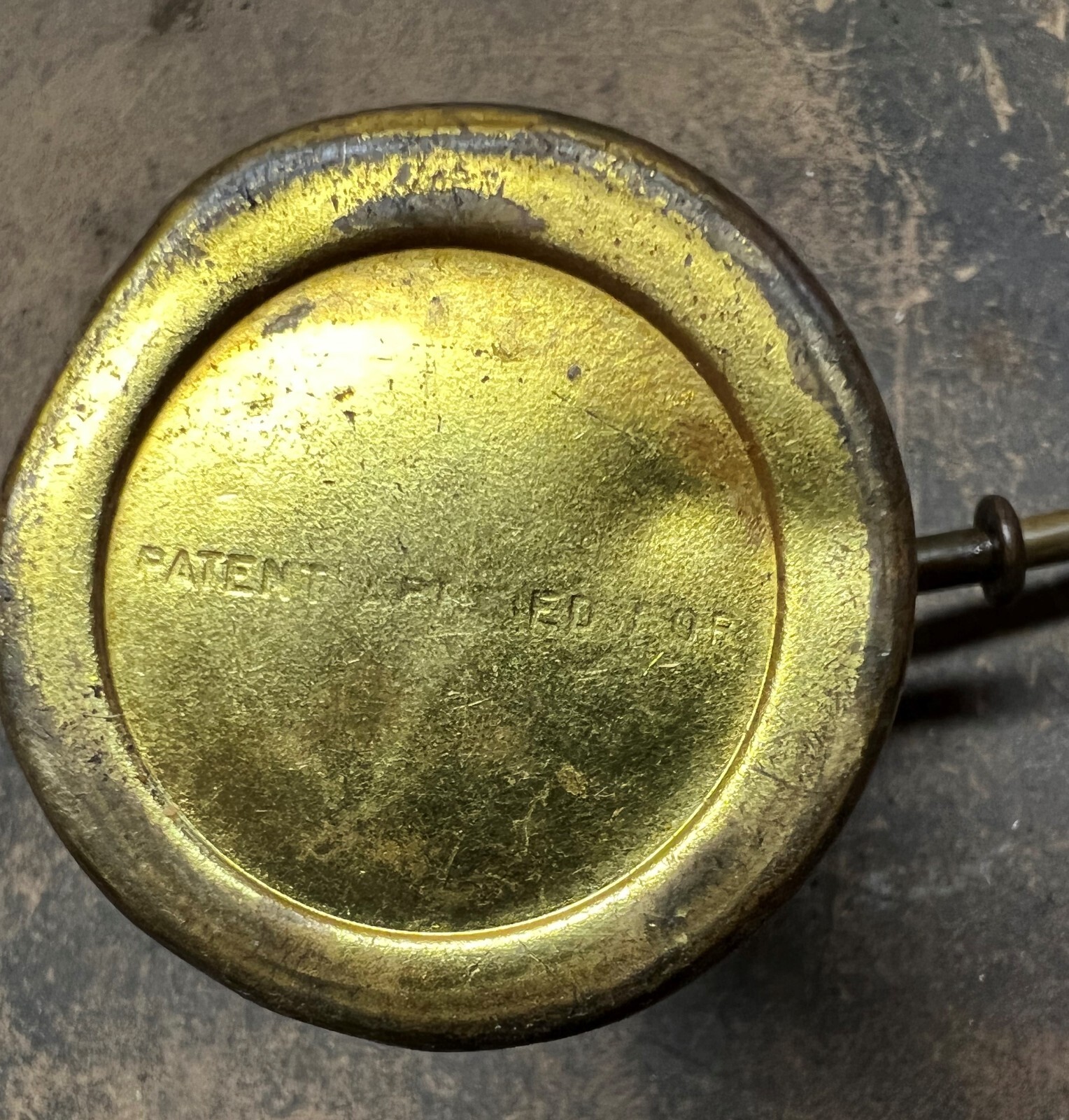 Vintage Brass Oiler Eagle Oil Can Finger Pump PATENT APPLIED FOR Early