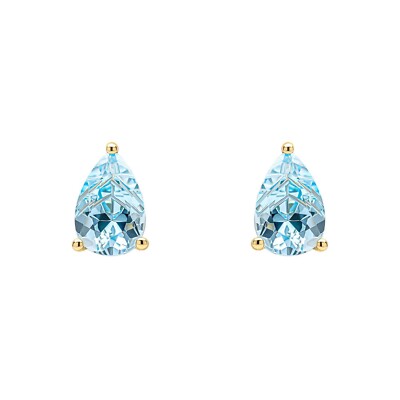 Birne ausgefallener Topas Ohrstecker 9 kt Gelbgold 375 gepunzt British Made
