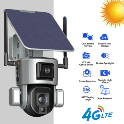 4G LTE Überwachungskamera Outdoor 8MP PTZ IP Kamera  mit Solarpanel 4K Cam