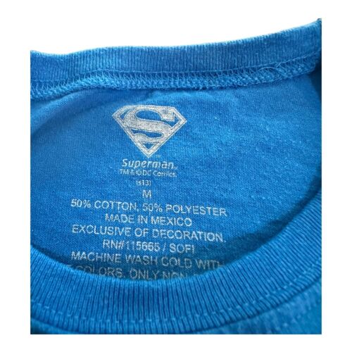 Supergirl T Shirt Blue Superman Logo Women's Medium Cotton Polyester - 第 2/4 張圖片