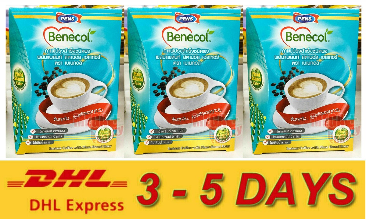 Benecol Instant Coffee With Plant Stanols – Sugar-Free, 15 Sachets/Box, 3-Pack