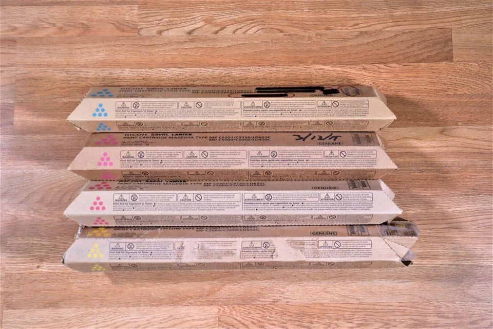 4 Ricoh Savin Lanier CMMY Toner MP C5501/C9155/LD655C EDP: 841455 841454 841453  - Image 2 of 4
