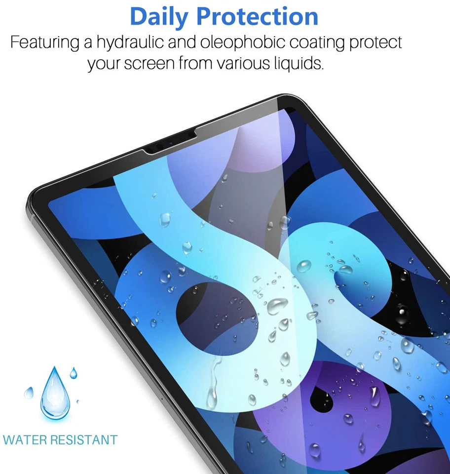 2x 9H Schutzglas Folie iPad Air 5 / 4 10.9 2022 2020 Tablet Hartglas Full-Cover - Bild 4 von 4