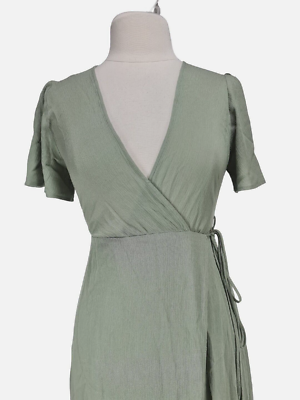 washed olive green dress Phoebe Versatile Cotton Gauze Shirt Dress White / L/XL main image 1