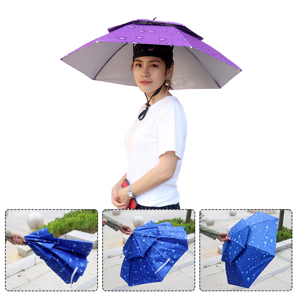 APL Protezione Solare da Pesca Pieghevole Copricapo Ombrello Cappello Cappuccio Protezione UV (L