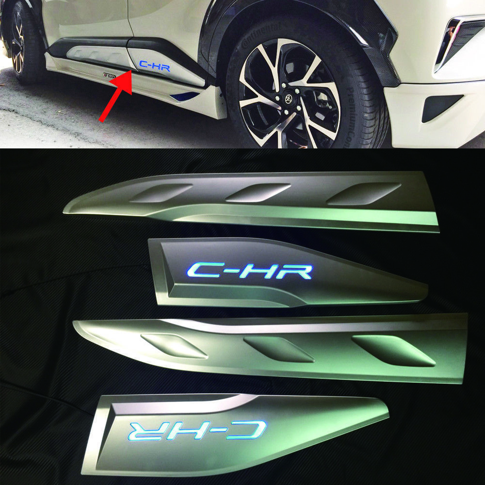Sale- For Toyota C-HR CHR SUV Car Side Door Body Cover Trim LED Accessories
