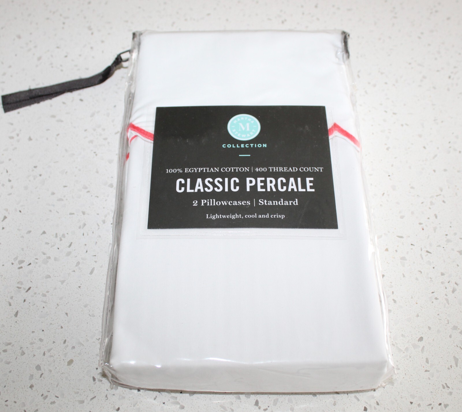 Martha Stewart Scalloped 400TC 100 Egypt. Cotton Percale Standard