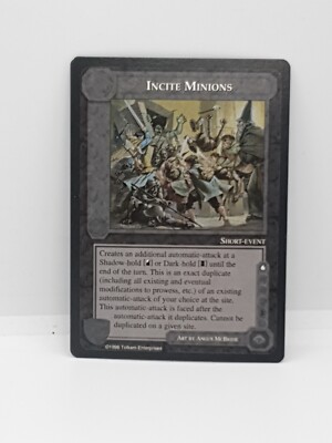 Incite Minions LIMITED BLACK BORDER METD CCG MIDDLE EARTH THE DRAGONS MECCG