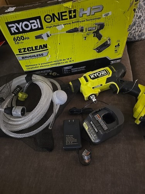 #ad Ryobi ONE HP 18V Brushless EZClean 600psi .7gpm Cordless W Batt Washer 260326 $110.00