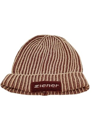 ZIENER Strickmütze Damen Mütze wollweiß-rot Casual-Look